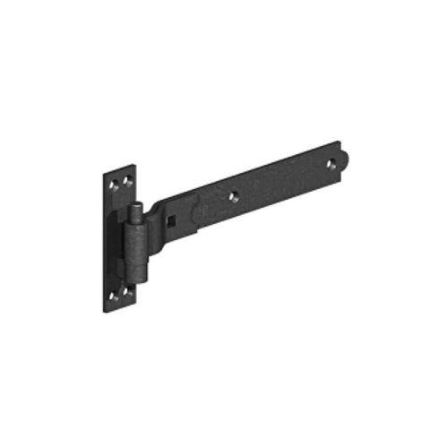 GATEMATE®-Cranked-Band-Hook-on-Plate-450mm-Epoxy-Black