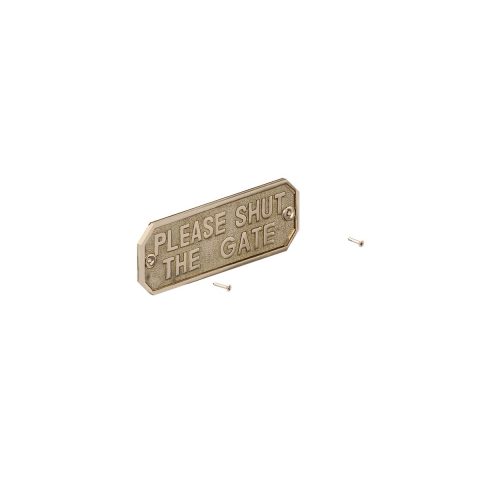 GATEMATE®-‘Please-Shut-The-Gate-Sign-160mm-x-55mm-Brass