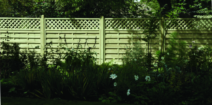 Horizontal Lattice Top Fence Panel