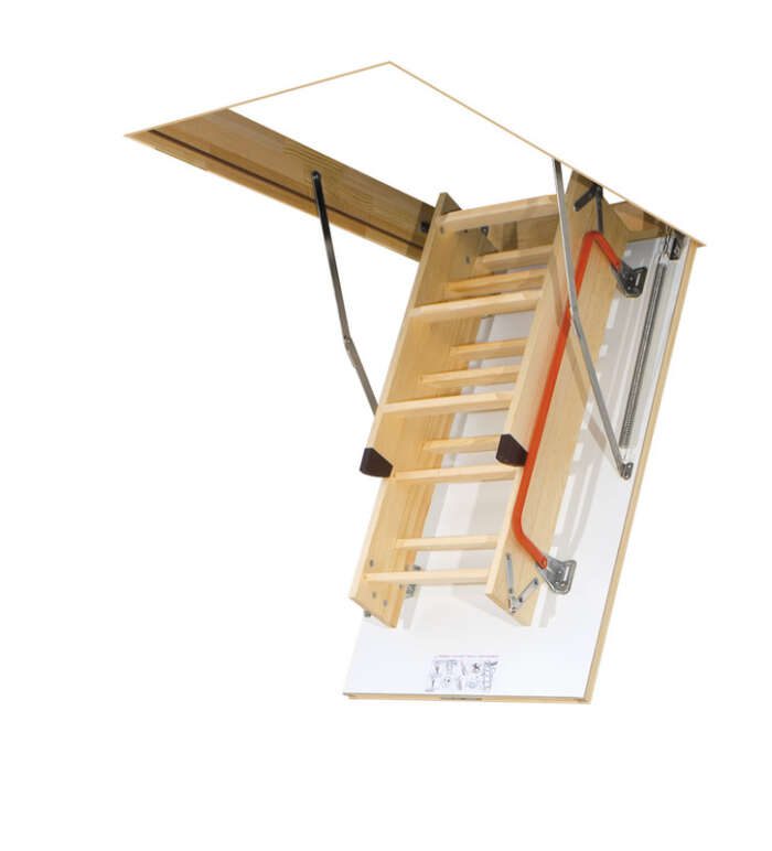 Fakro LWK Komfort 3 Section Folding Wooden Loft Ladders - Image 3