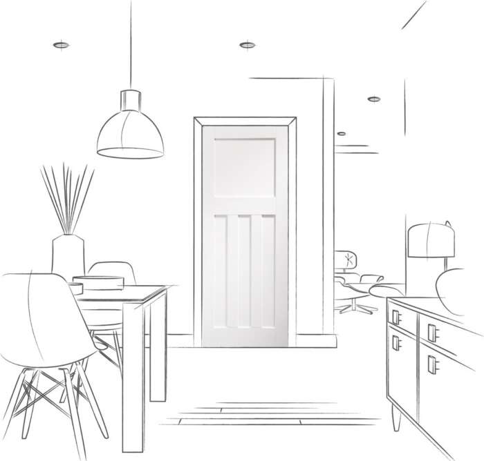 DX Internal White Primed Door - Image 3