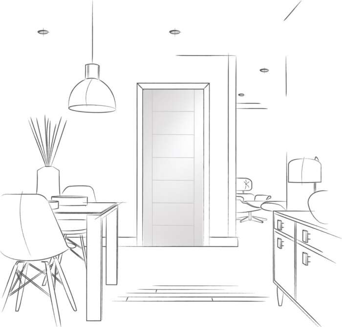 Palermo Internal White Primed Door - Image 4