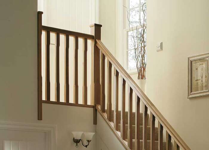Cheshire Mouldings Benchmark Oak Stop Chamfered Newel - Image 4