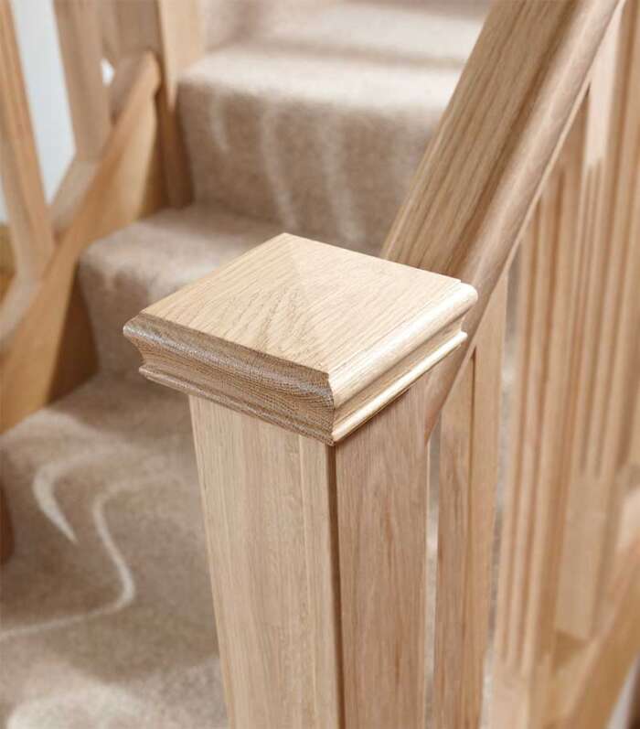 Cheshire Mouldings Benchmark Oak Pyramid Newel Cap - Image 3