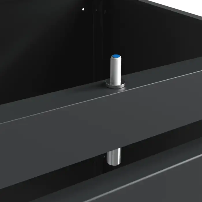 Triple Bin Storage with Planter – Charcoal - Image 3