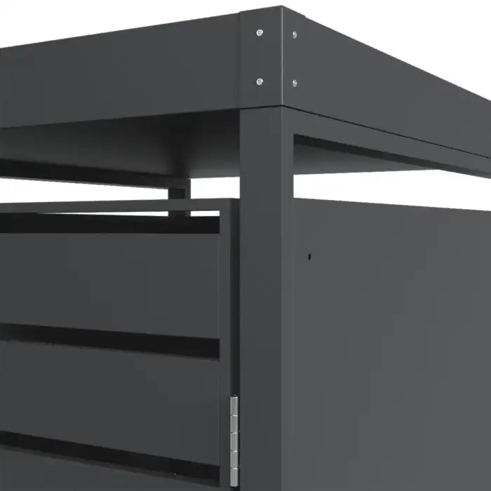 Single Bin Storage with Planter – Charcoal - Image 9