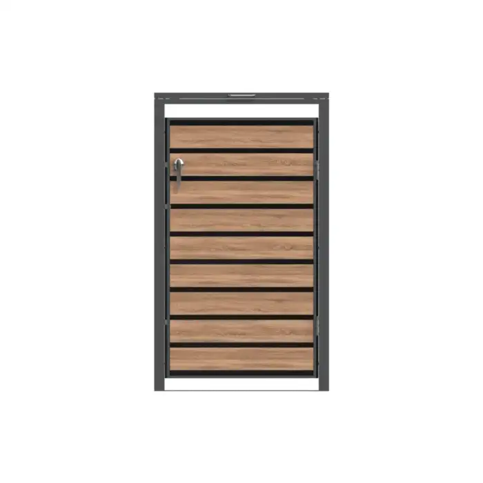 Single Bin Storage with Lid – Woodgrain & Charcoal - Image 2