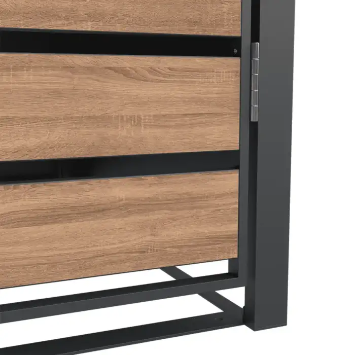 Single Bin Storage with Lid – Woodgrain & Charcoal - Image 4